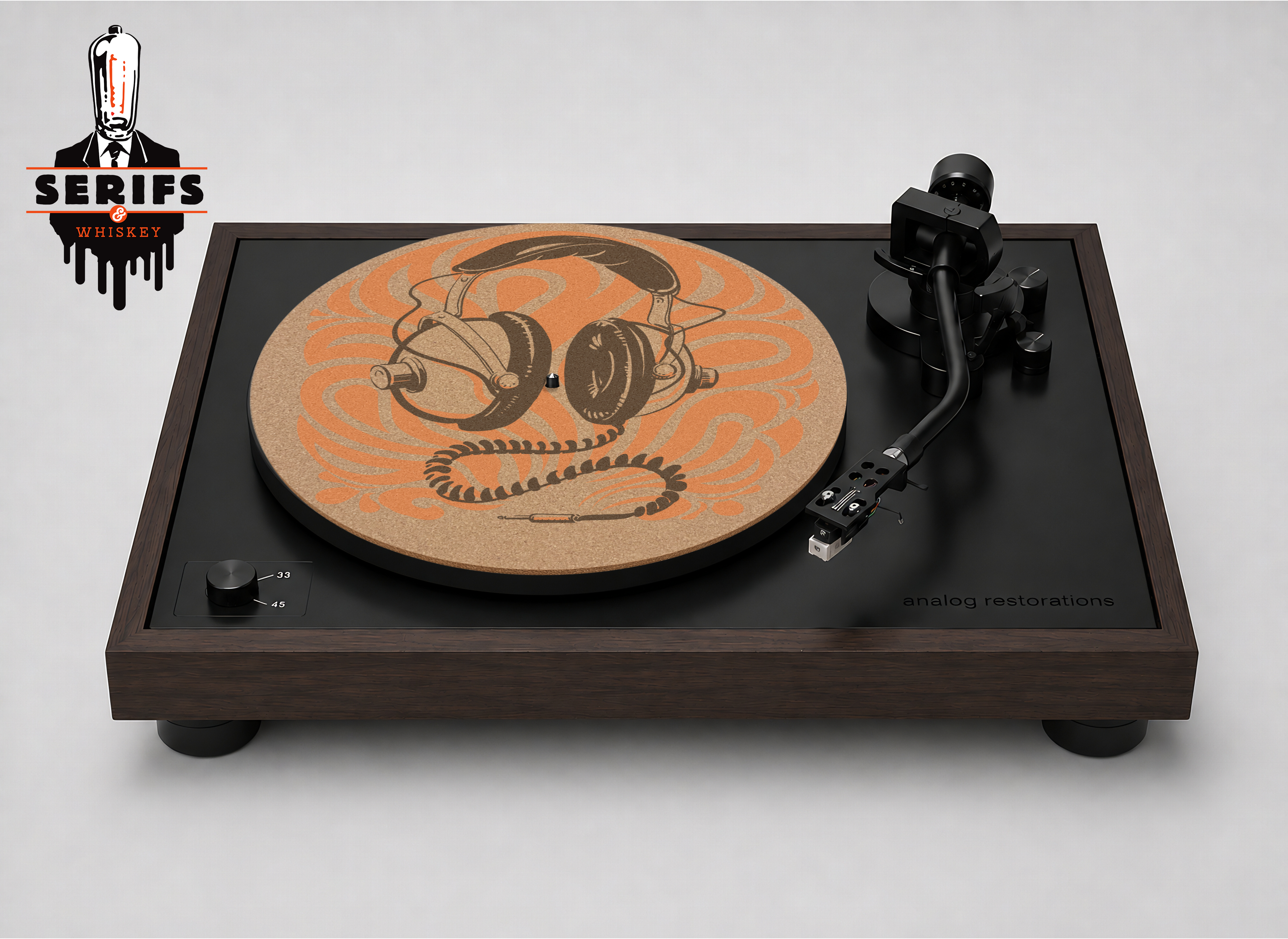Groovy Headphones- Serifs and Whiskey