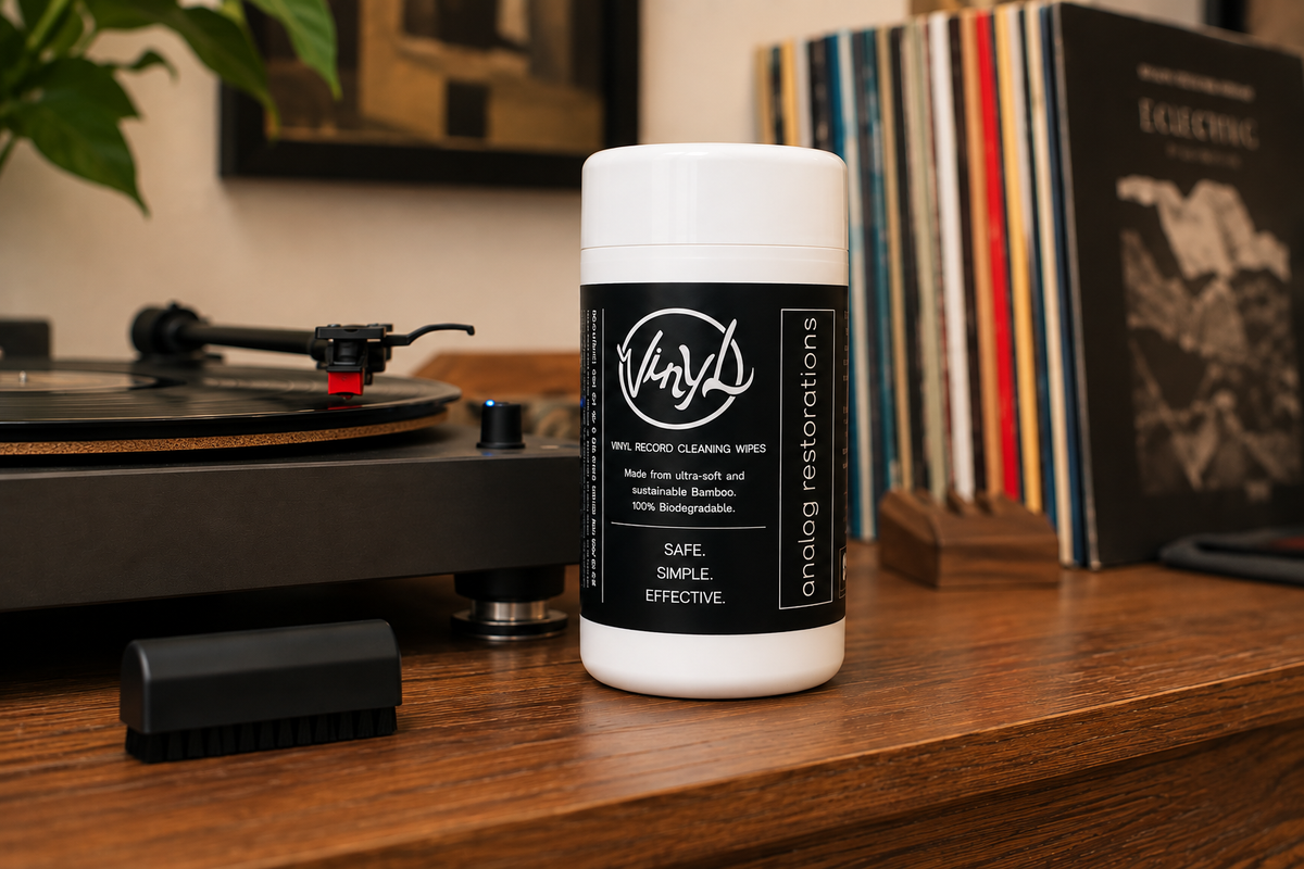 Record Prep Cleaning Wipes. Pre-Saturated Biodegradable Disposable Wipes.