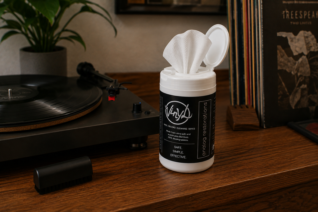 Record Prep Cleaning Wipes. Pre-Saturated Biodegradable Disposable Wipes.