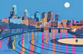 Philadelphia After Dark Print on Canvas