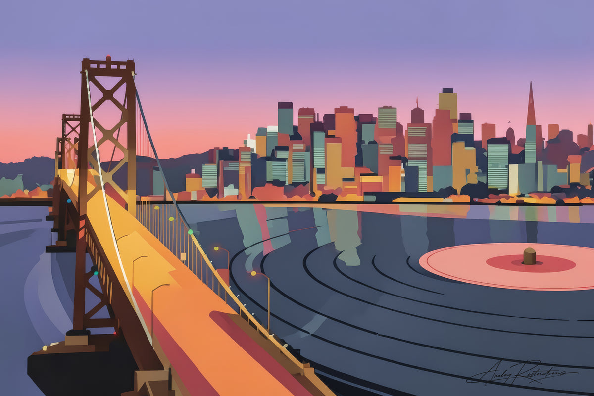 San Francisco After Dark Print on Canvas